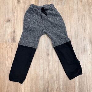 nununu joggers black gray  size 4-5